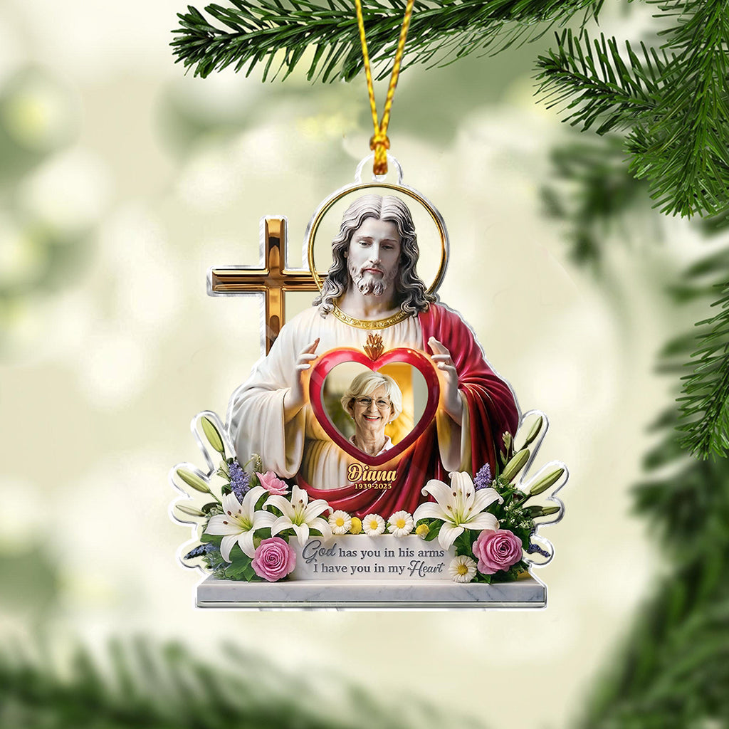 Sacred Heart of Jesus - Personalized Memorial Ornament