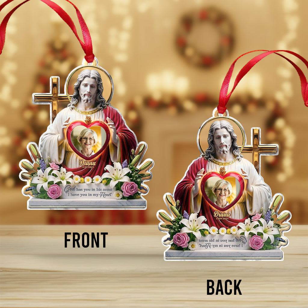 Sacred Heart of Jesus - Personalized Memorial Ornament