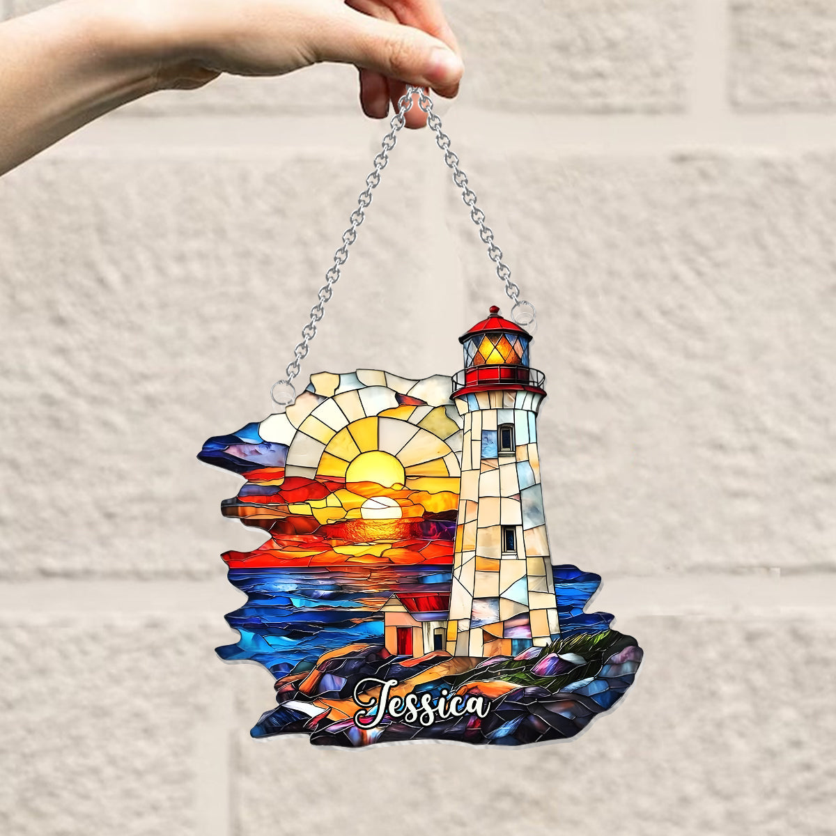 Ocean Radiance - Personalized Sea Lover Window Hanging Suncatcher Ornament
