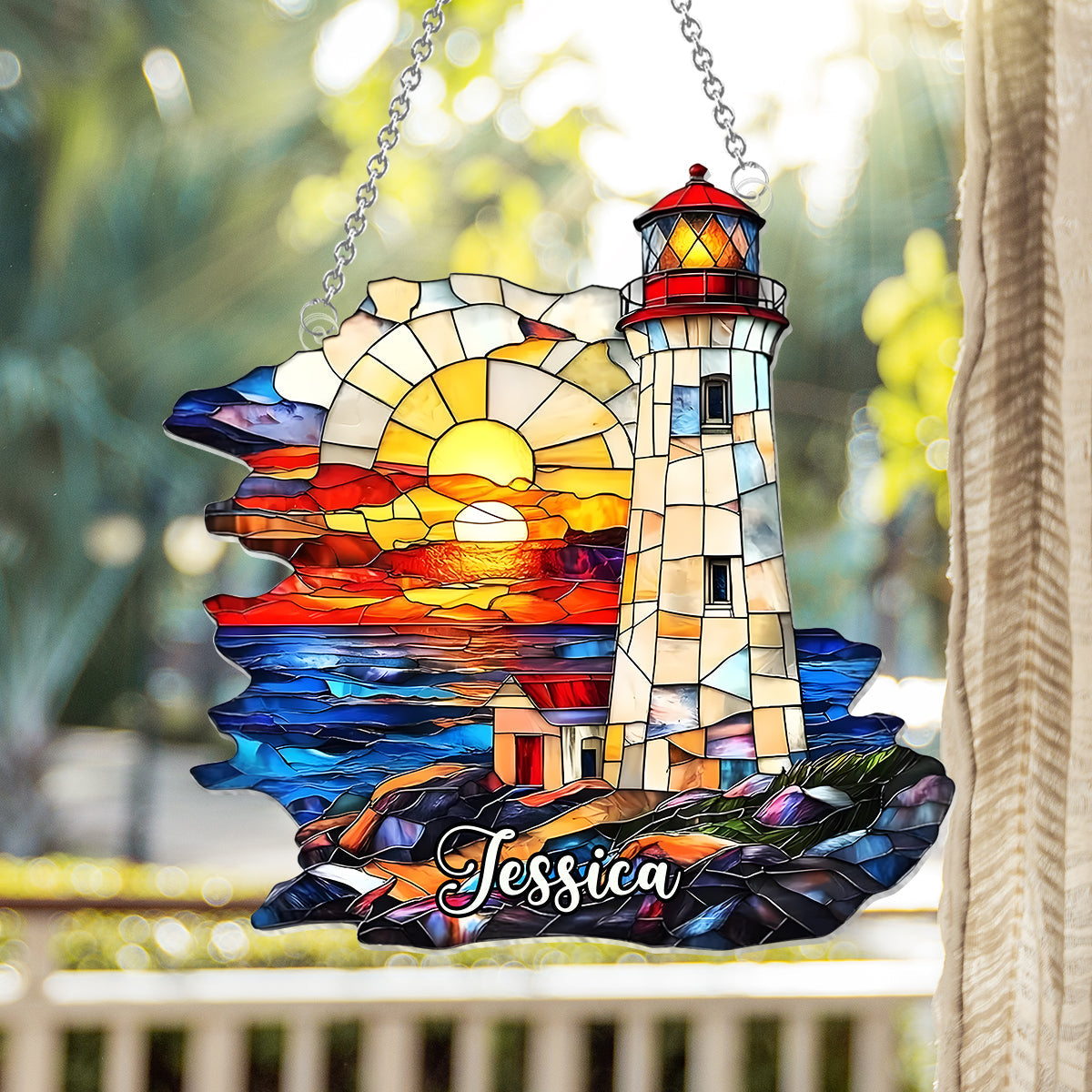 Ocean Radiance - Personalized Sea Lover Window Hanging Suncatcher Ornament