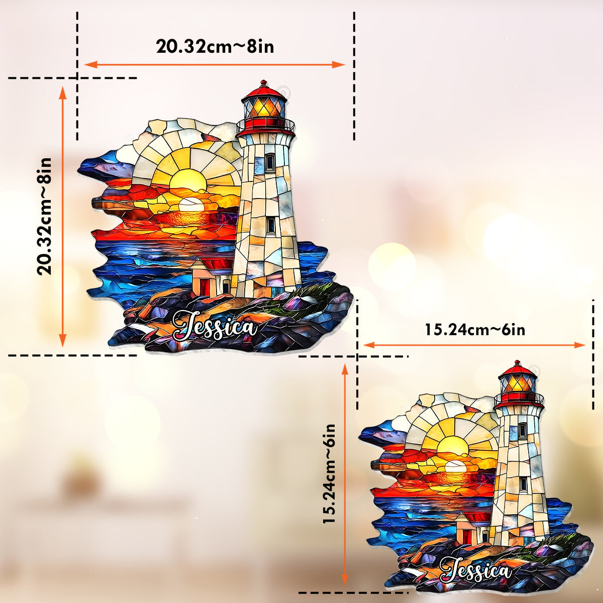 Ocean Radiance - Personalized Sea Lover Window Hanging Suncatcher Ornament
