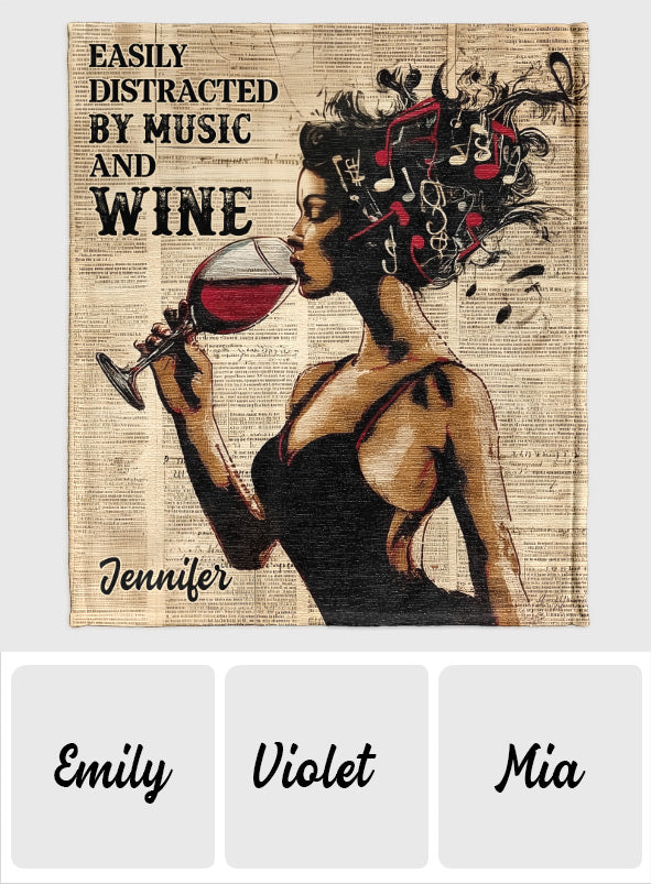 Leicht ablenkbar durch Musik und Wein – Personalisierte Weindecke