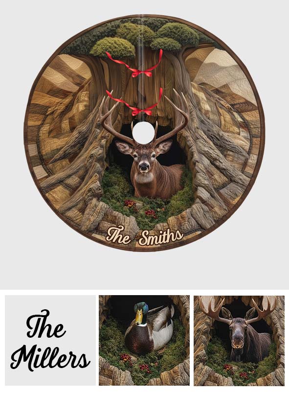 Passionné de chasse - Jupe de sapin personnalisée en forme de chasse