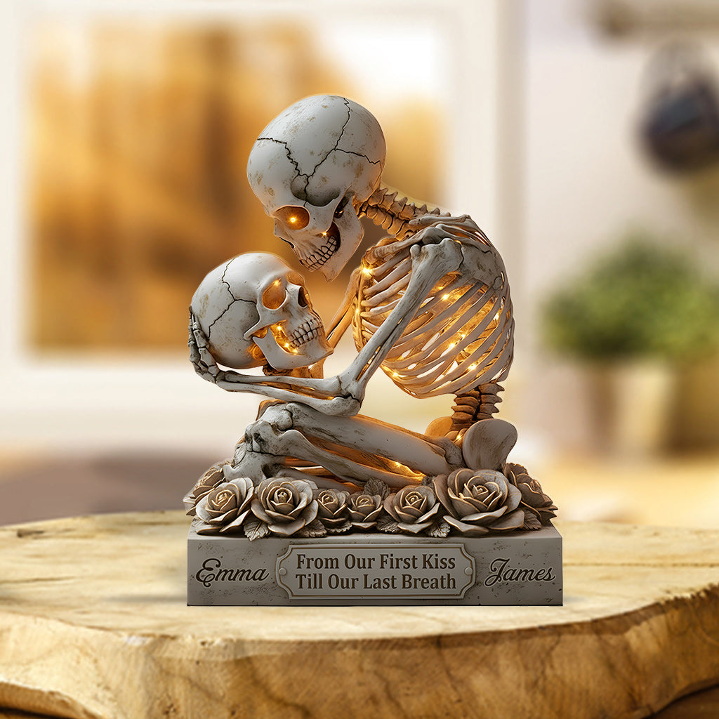 From Our First Kiss Till Our Last Breath - Personalized Couple Custom Shaped Acrylic Plaque