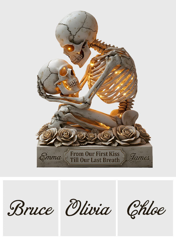 From Our First Kiss Till Our Last Breath - Personalized Couple Custom Shaped Acrylic Plaque