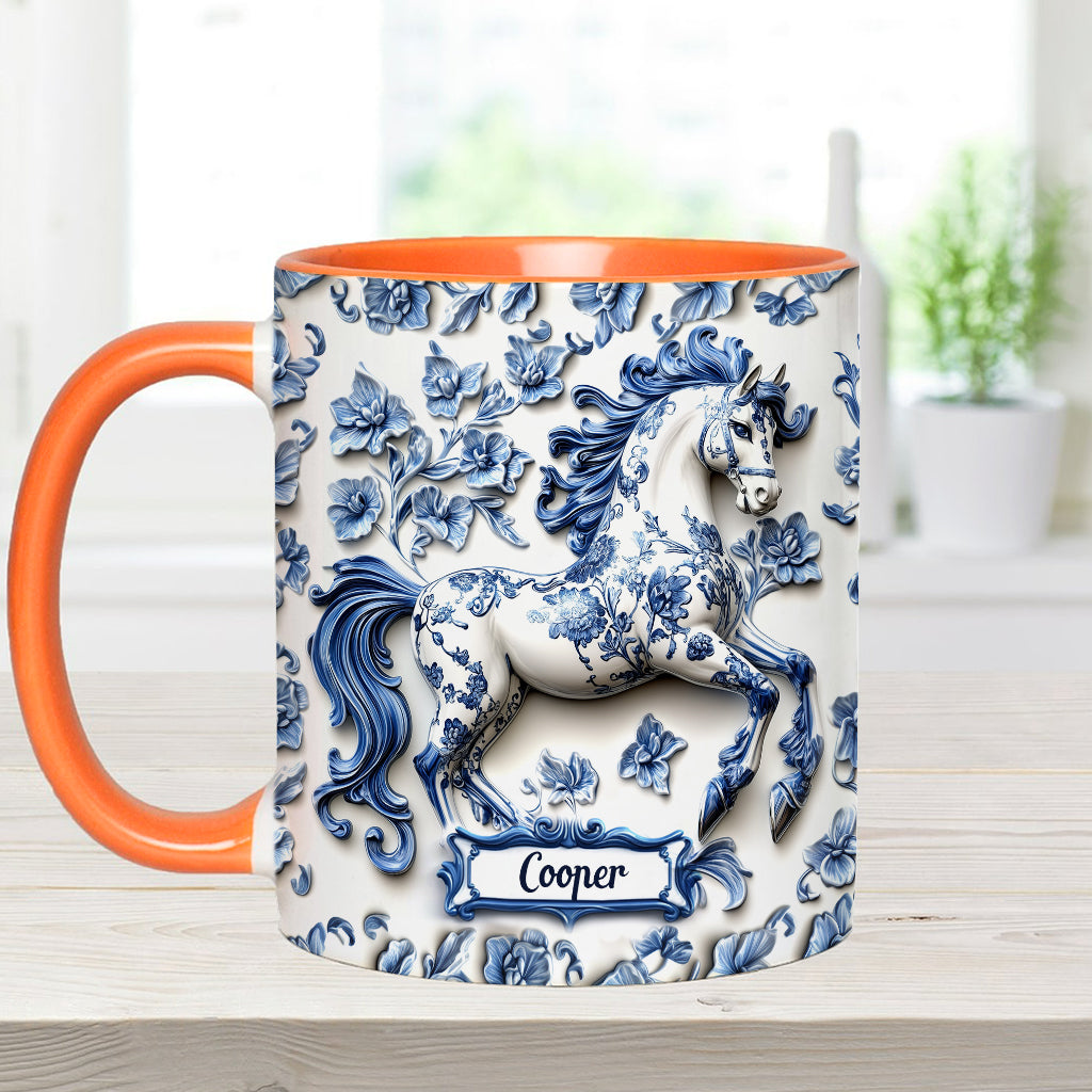 Porcelain Horse - Personalized Horse Accent Mug