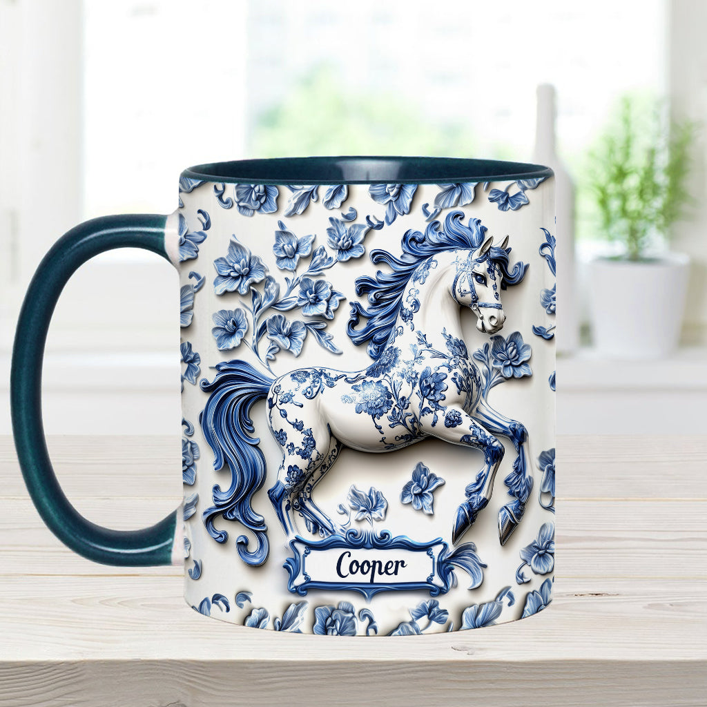 Porcelain Horse - Personalized Horse Accent Mug