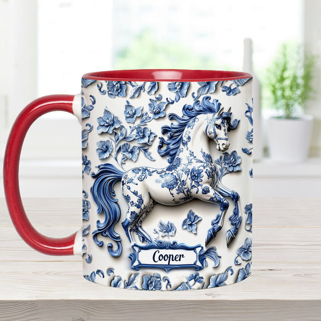 Porcelain Horse - Personalized Horse Accent Mug