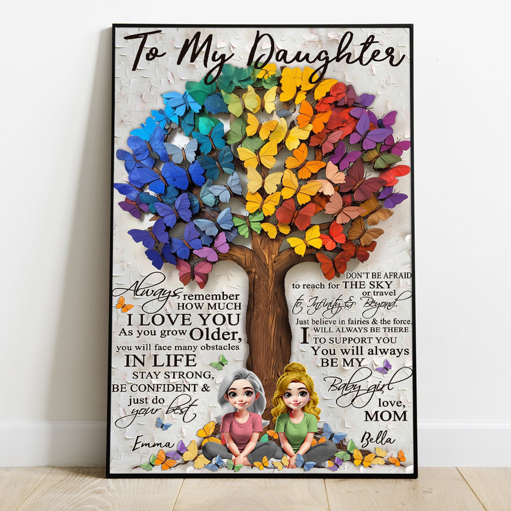 To My Daughter - Personalized Daughter Canvas And Poster