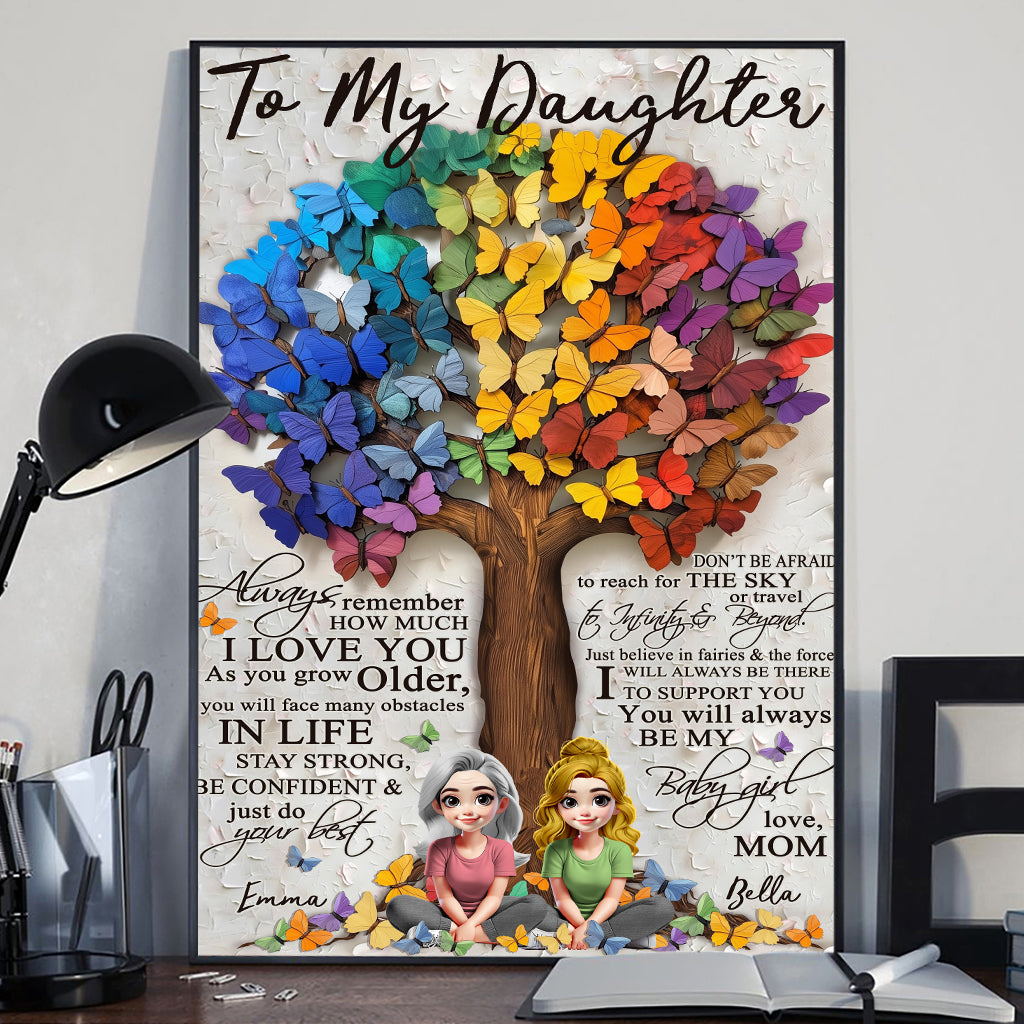 To My Daughter - Personalized Daughter Canvas And Poster