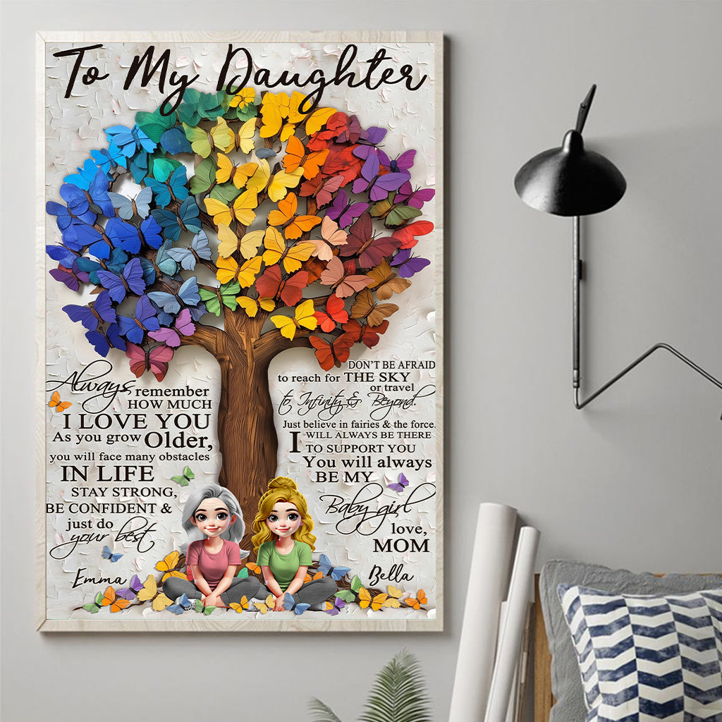 To My Daughter - Personalized Daughter Canvas And Poster