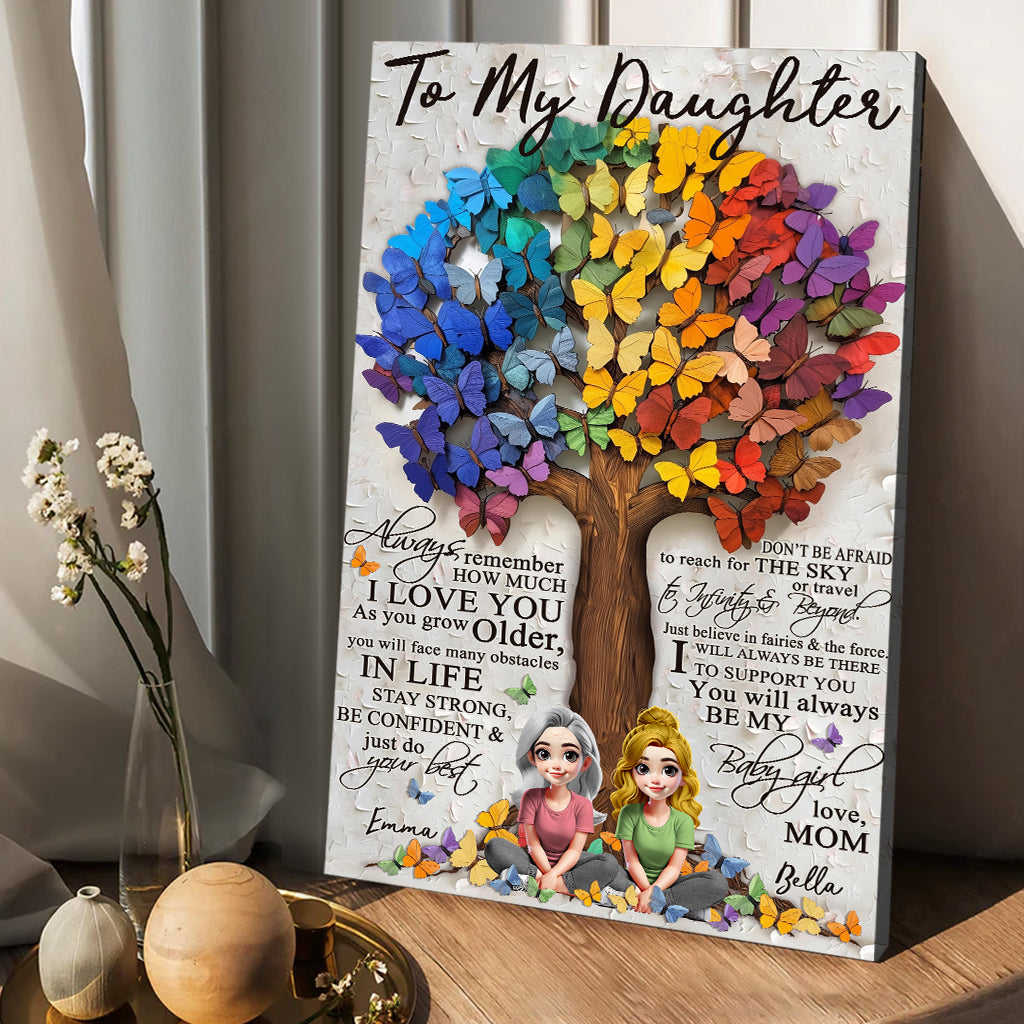 To My Daughter - Personalized Daughter Canvas And Poster