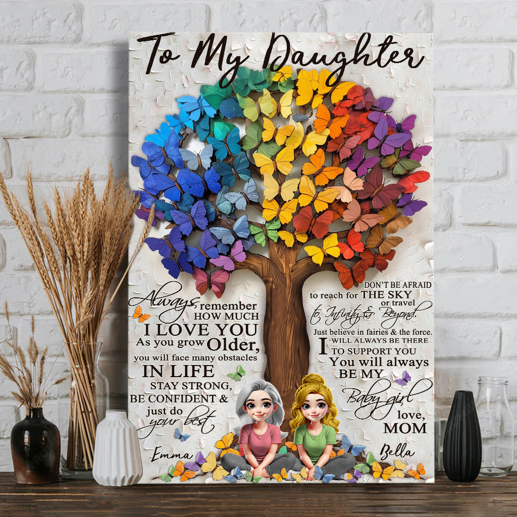 To My Daughter - Personalized Daughter Canvas And Poster