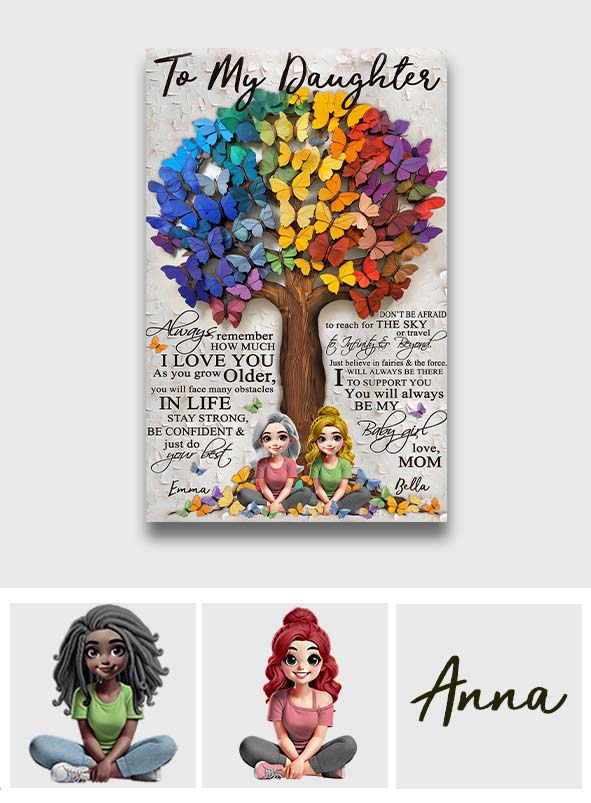To My Daughter - Personalized Daughter Canvas And Poster