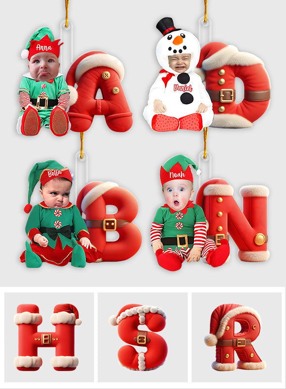 Frohe Weihnachten – Personalisierter transparenter Kinder-Weihnachtsschmuck