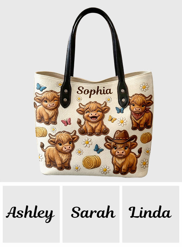 Juste une fille qui aime les vaches des Highlands - Sac fourre-tout personnalisé