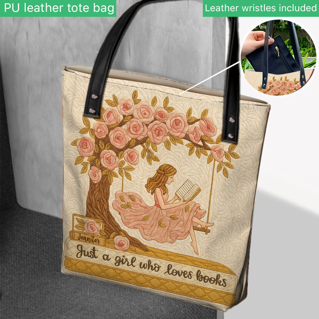 Just A Girl Who Loves Books - Personalized Book Tote Bag