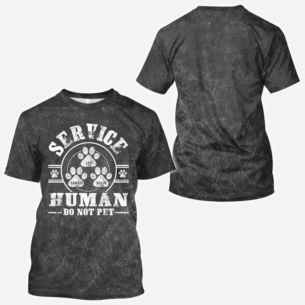 Service Human Do Not Pet - Personalized Dog All Over Shirt