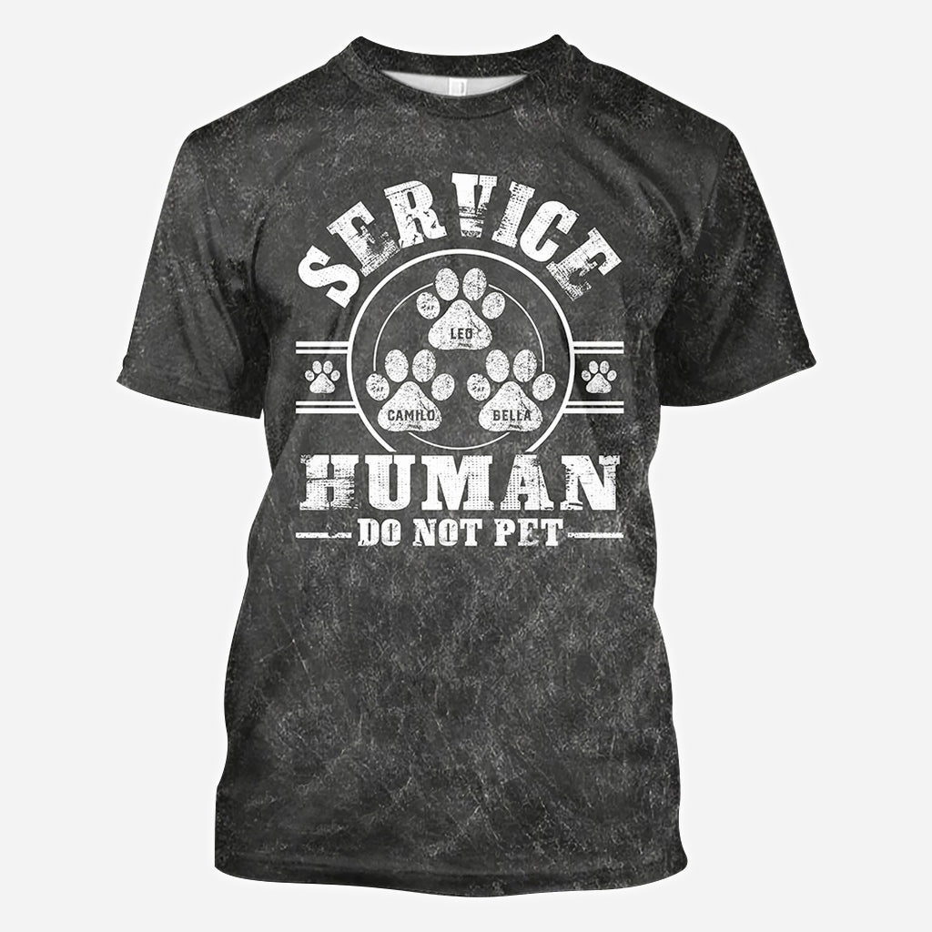 Service Human Do Not Pet - Personalized Dog All Over Shirt