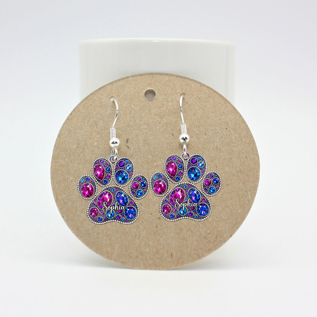 Proud Dog Mom - Personalized Dog Earrings