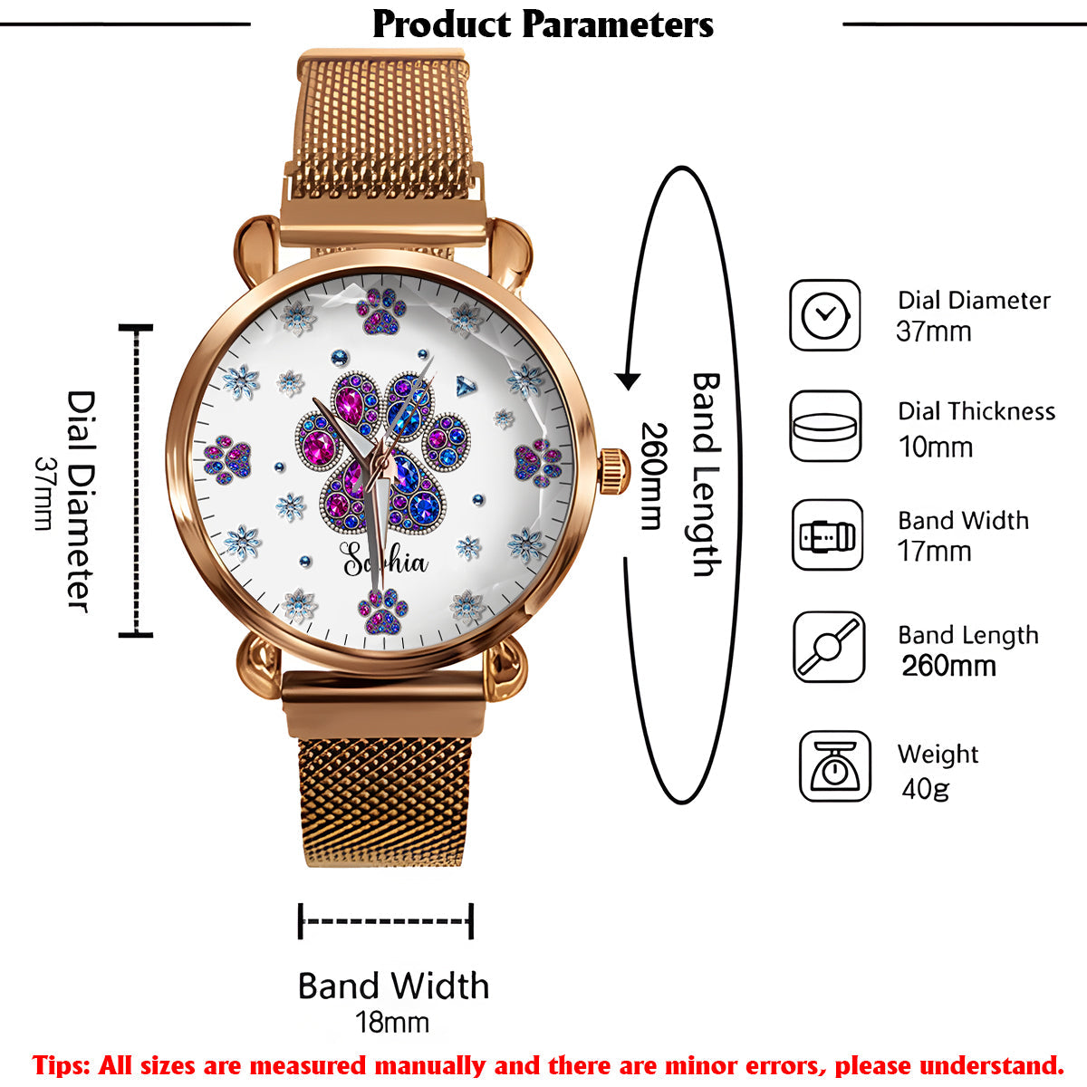 Dog Lovers - Personalized Dog Women Hand Watch