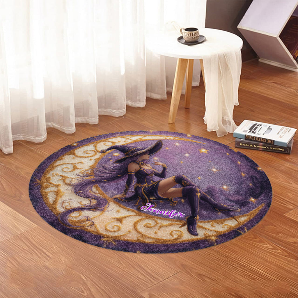 Beautiful Witch - Personalized Witch Round Rug