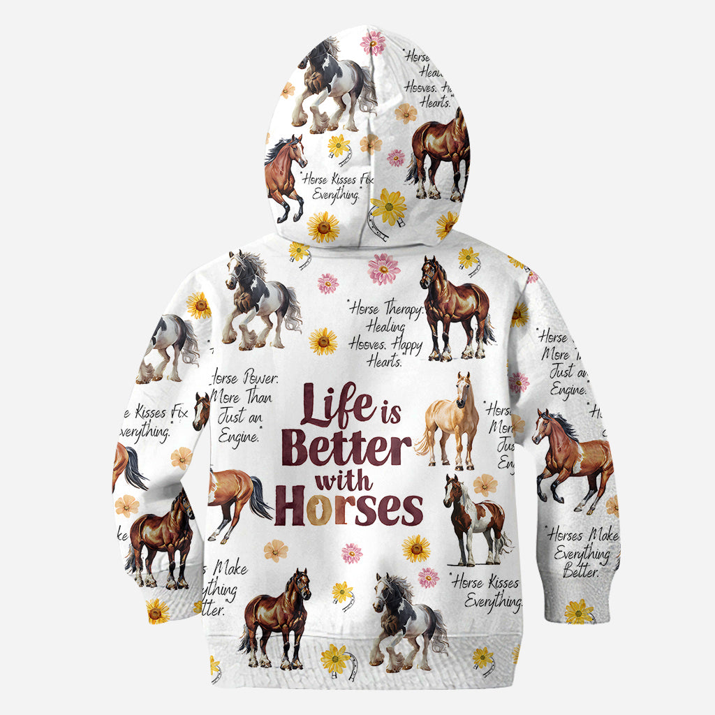Life Is Better With Horses - Personalized Horse All Over Shirt