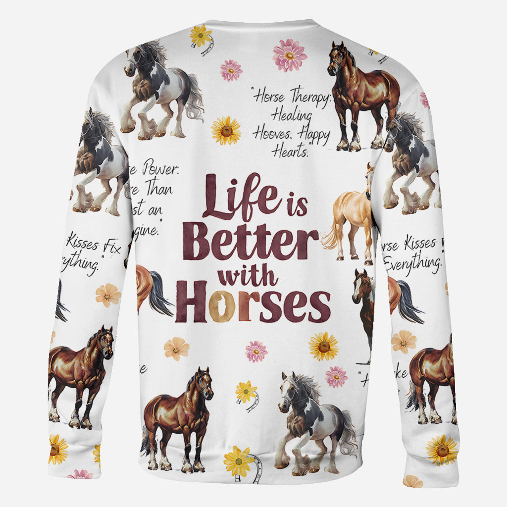 Life Is Better With Horses - Personalized Horse All Over Shirt