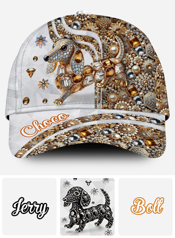 Casquette classique personnalisée pour chien « J’adore les teckels »