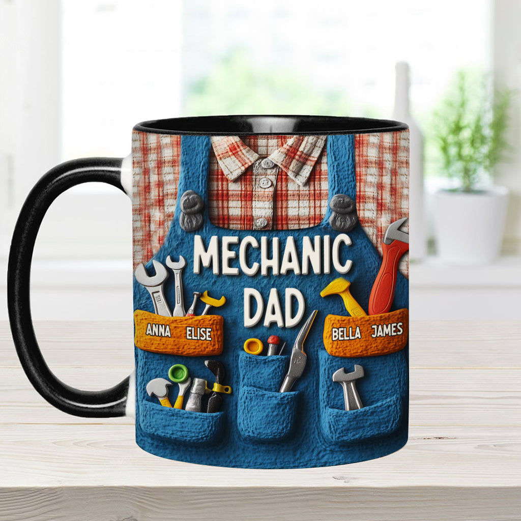 Mechanic Dad - Personalized Father Accent Mug
