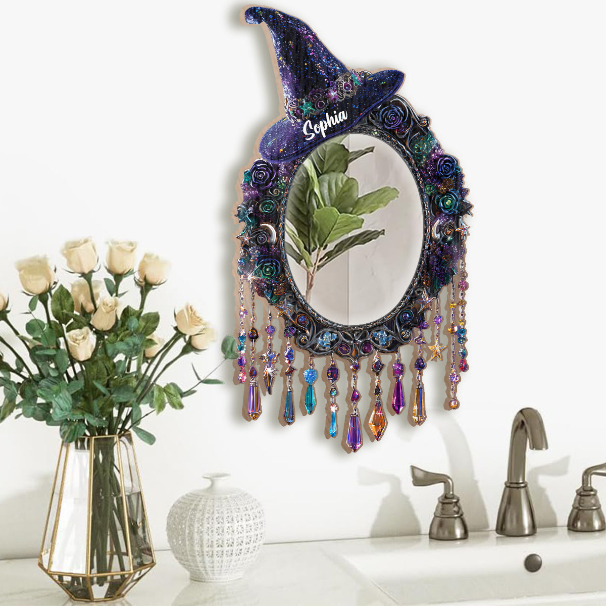 Magical Room Decor - Personalized Witch Wall Hanging Mirror
