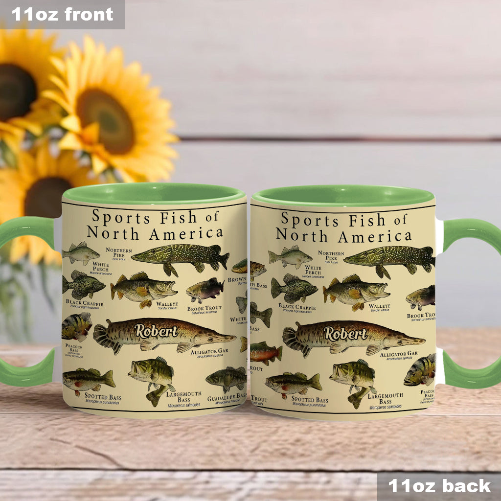 Fish Of America - Personalized Fishing Accent Mug