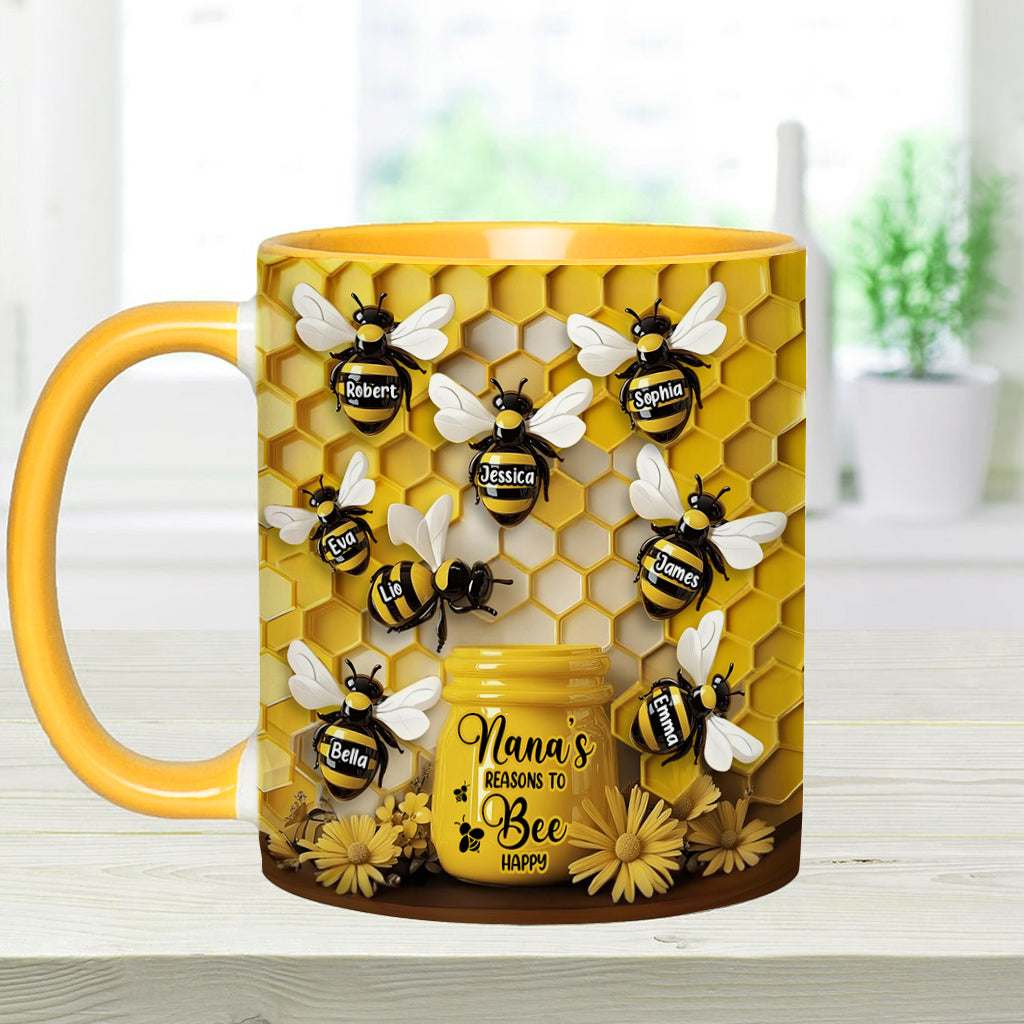 Reasons To Be Happy - Personalized Grandma Accent Mug