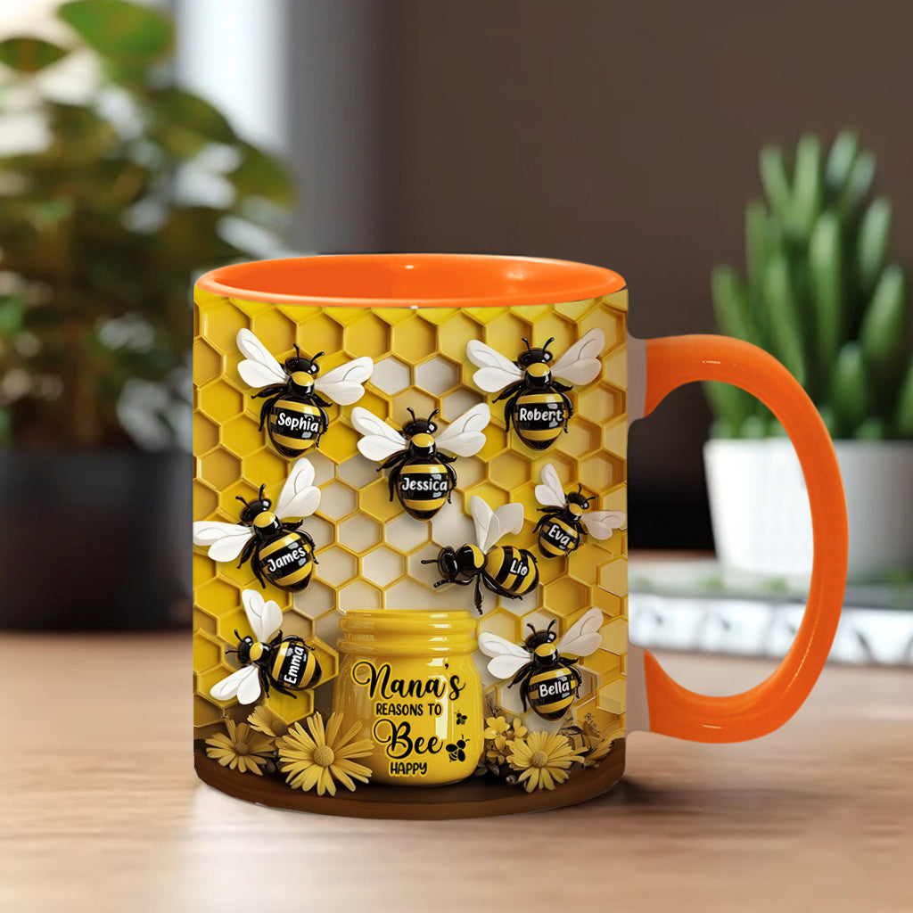 Reasons To Be Happy - Personalized Grandma Accent Mug