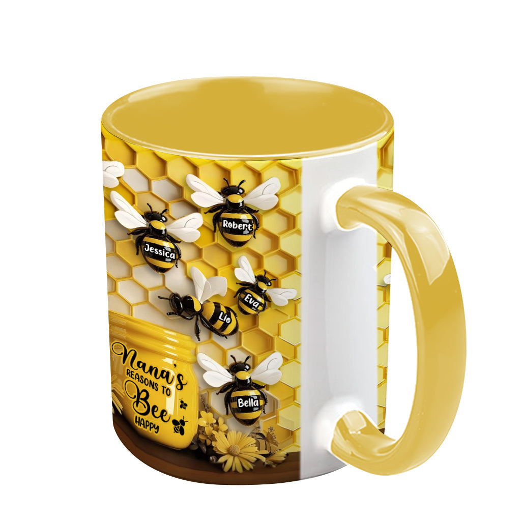 Reasons To Be Happy - Personalized Grandma Accent Mug
