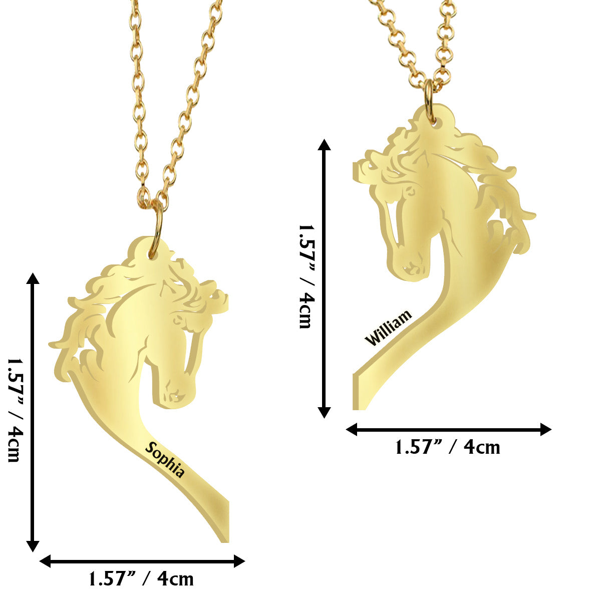 You And Me We Got This - Personalized Horse Matching Pendant Necklace