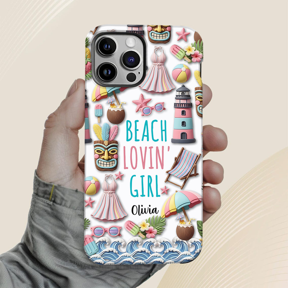 Beach Lovin' Girl - Personalized Sea Lover Full Print Phone Case