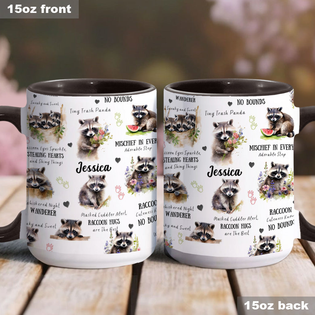 Little Bandit Paws - Personalized Raccoon Accent Mug