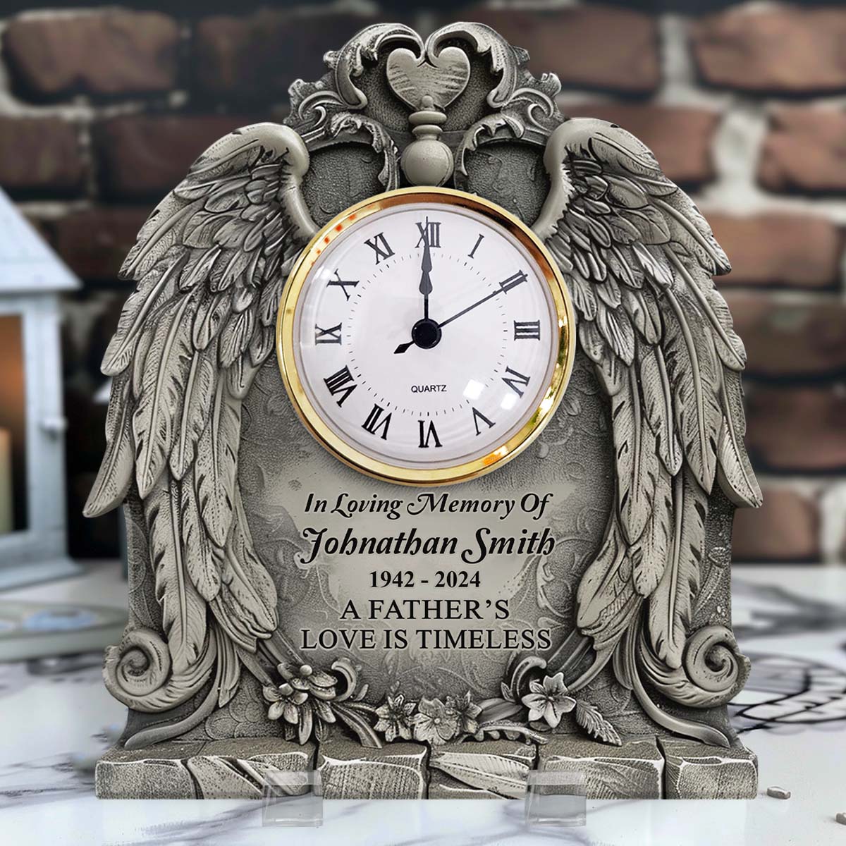 A Father's/ Mother's/... Love Is Timeless - Personalized Memorial Acrylic Clock Plaque