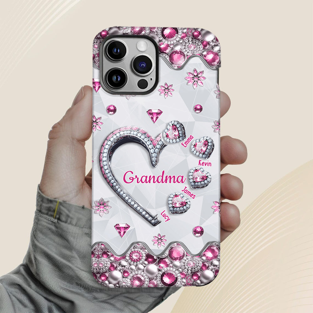 Grandma's Sweethearts Gift For Grandma, Mom,.. - Personalized Grandma Full Print Phone Case