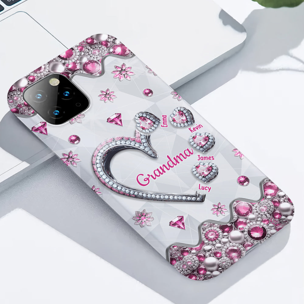 Grandma's Sweethearts Gift For Grandma, Mom,.. - Personalized Grandma Full Print Phone Case