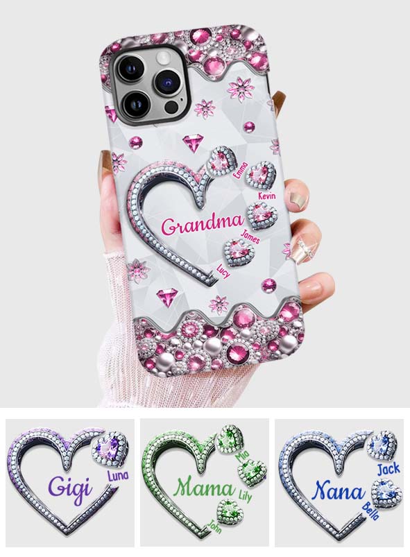 Grandma's Sweethearts Gift For Grandma, Mom,.. - Personalized Grandma Full Print Phone Case