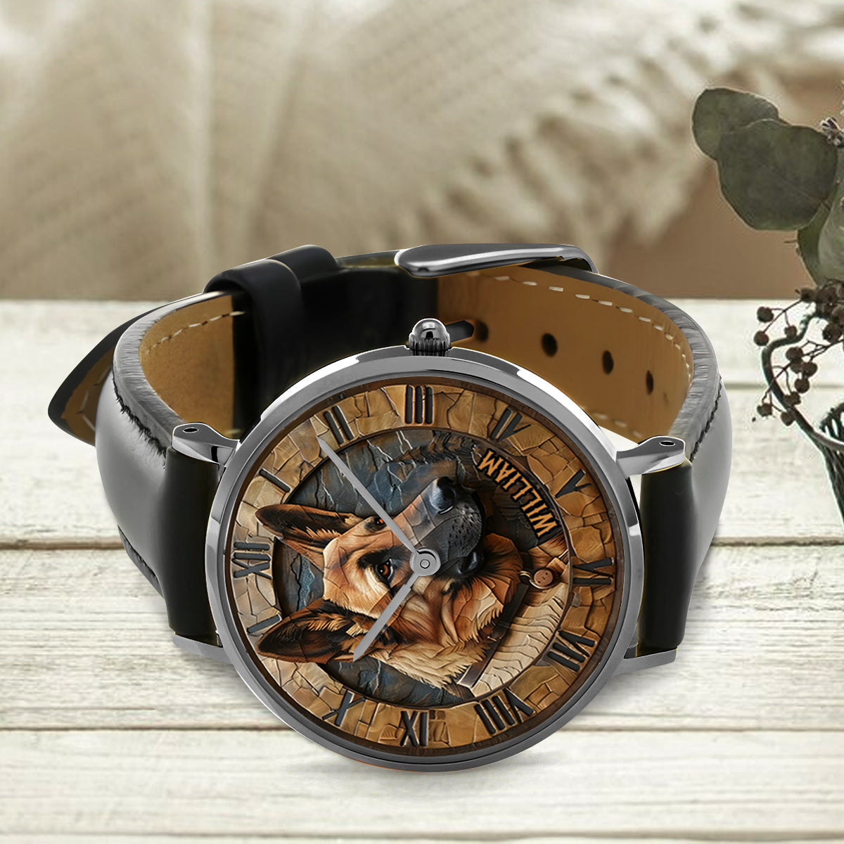 Brave German Shepherd - Personalized Dog Hand Watch