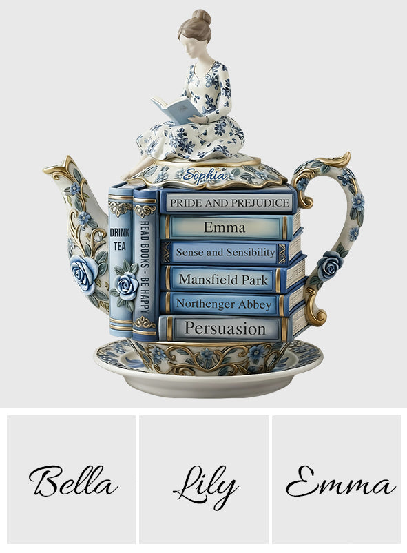 Plaque acrylique personnalisée « Amoureuse des livres et du thé » - Livre sur mesure