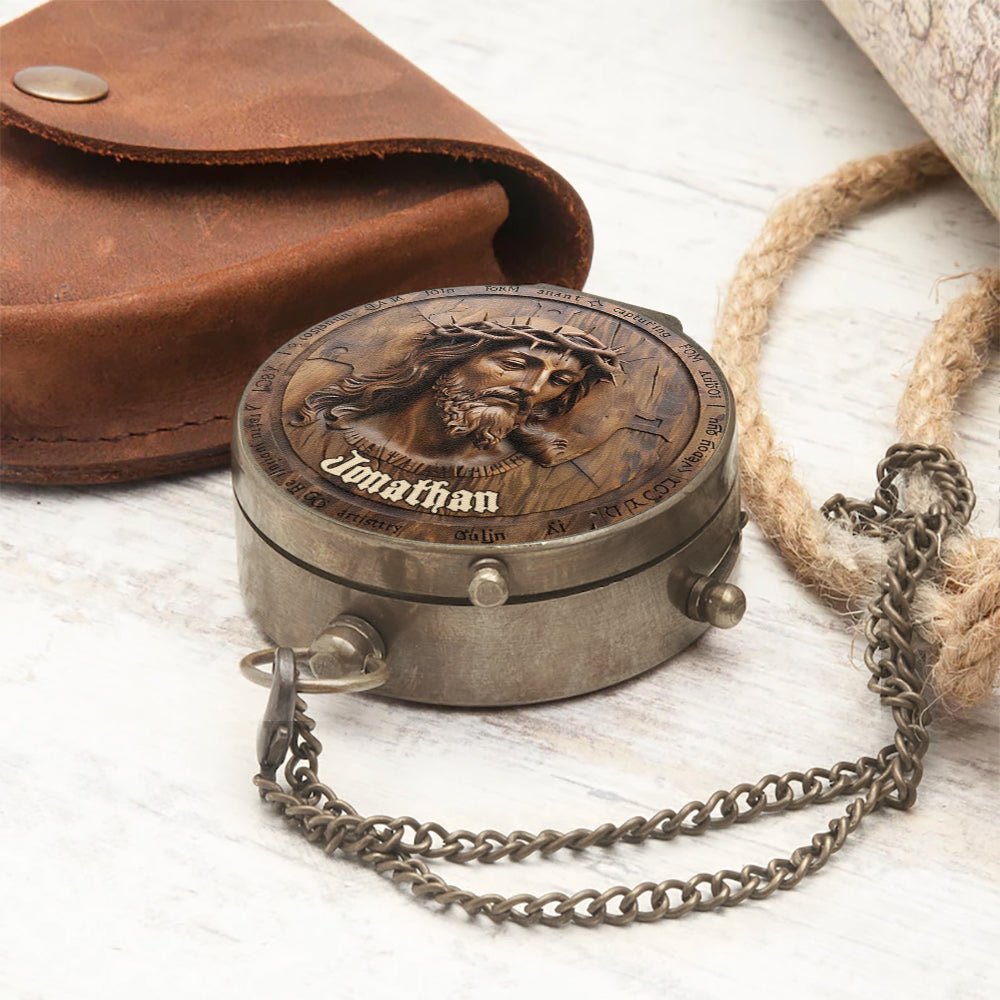 Your God Is With You Wherever You Go - Personalized Christian Compass