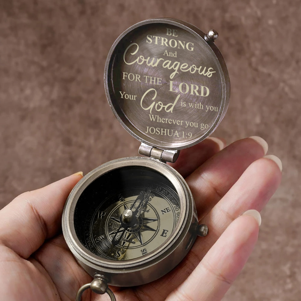 Your God Is With You Wherever You Go - Personalized Christian Compass