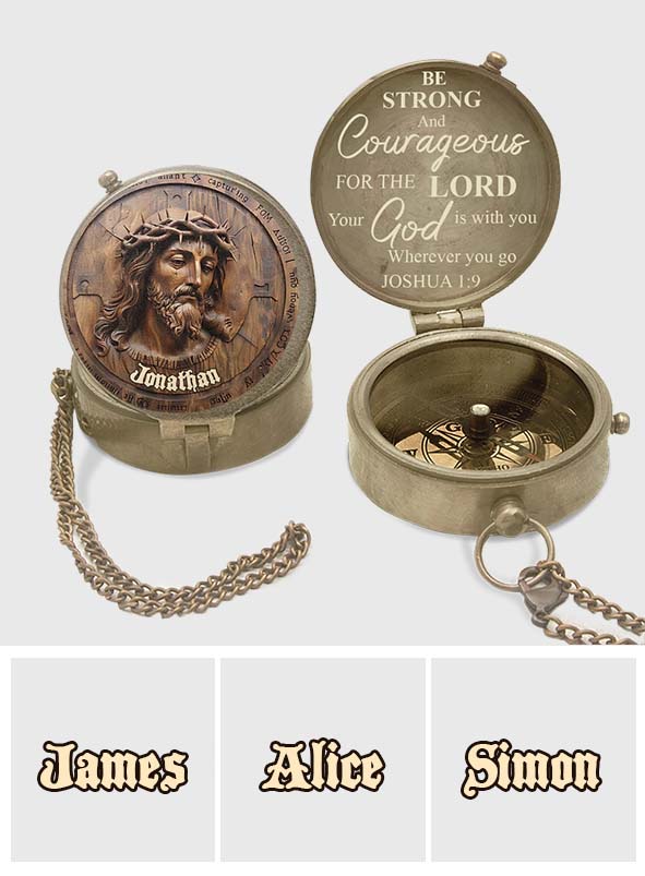Your God Is With You Wherever You Go - Personalized Christian Compass