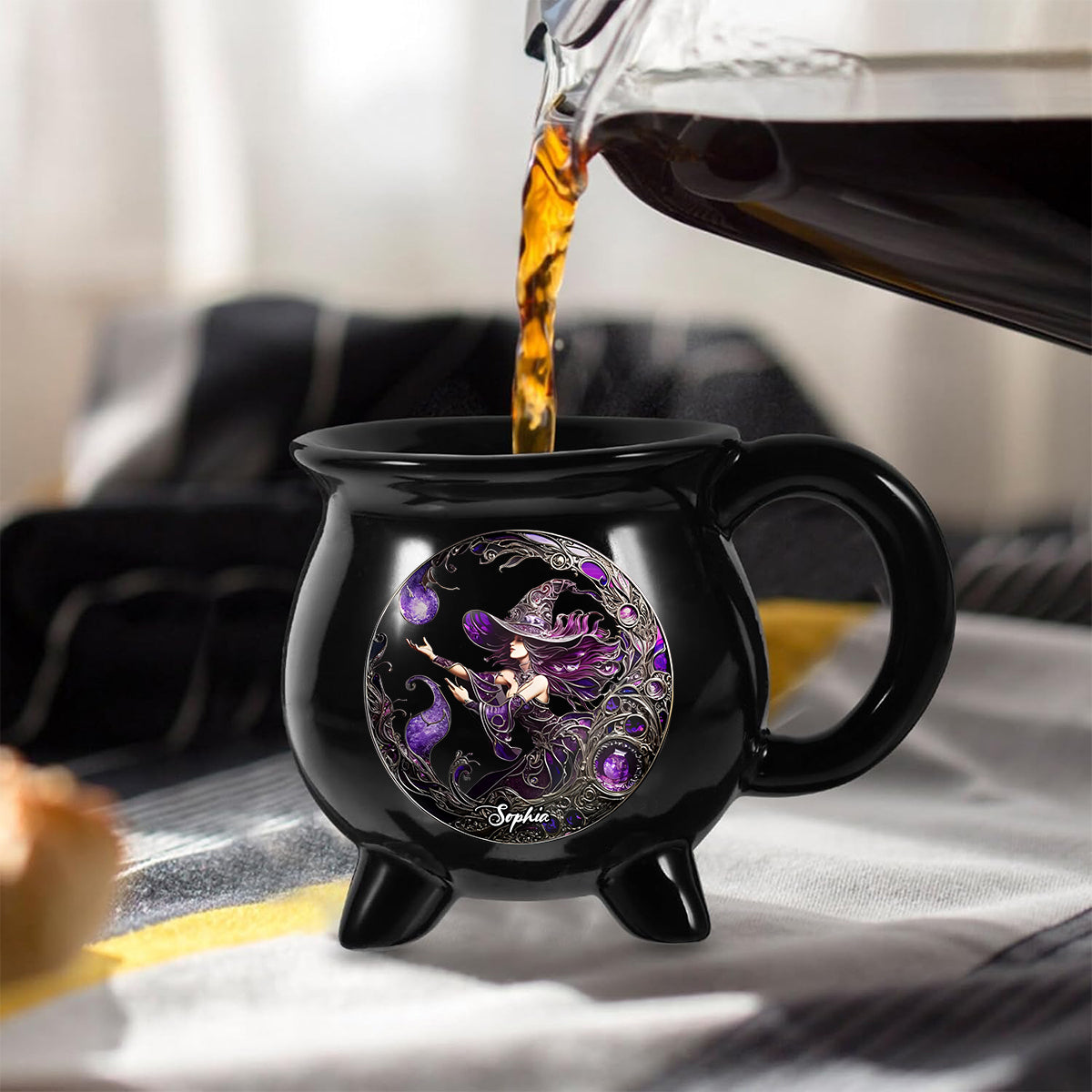 Beautiful Witch - Personalized Witch Cauldron Mug