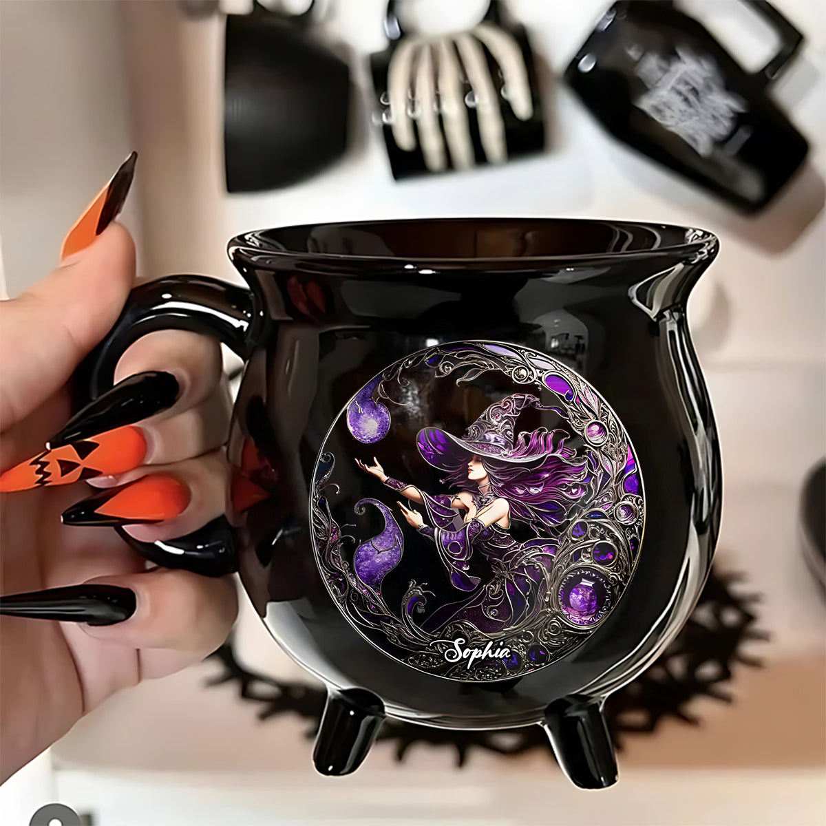 Beautiful Witch - Personalized Witch Cauldron Mug