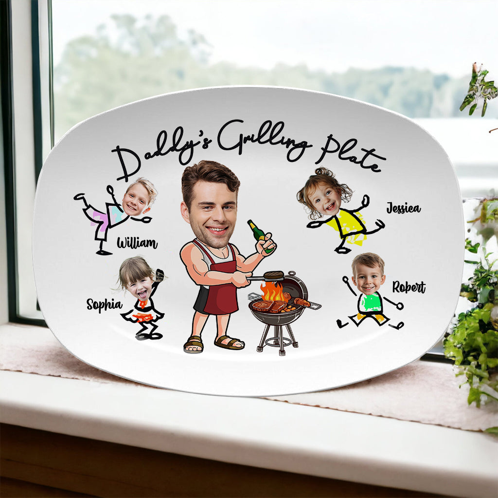 Daddy Grilling Plate - Personalized Father Plate